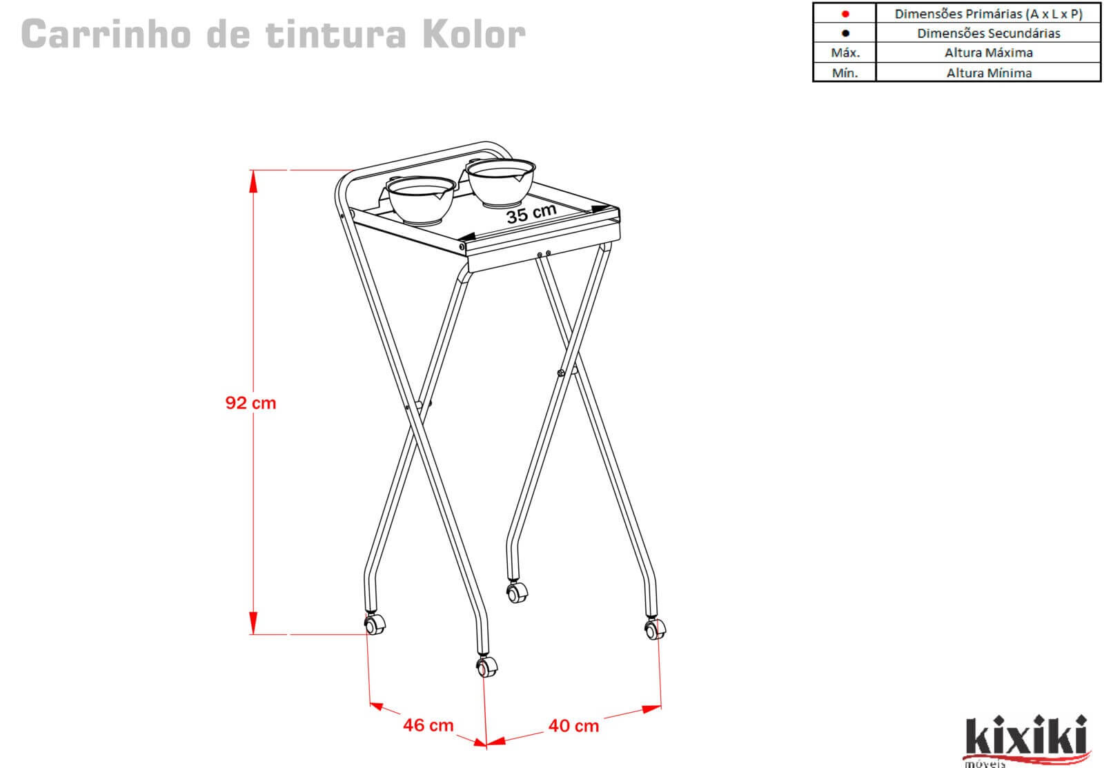 CARRINHO DE TINTURA KOLOR SITE