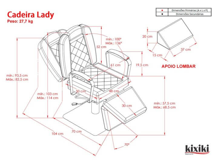 Cadeira Lady Desenho Tecnico 1