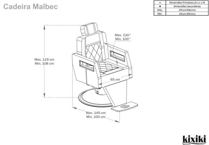 Cadeira Malbec Desenho tecnico 1