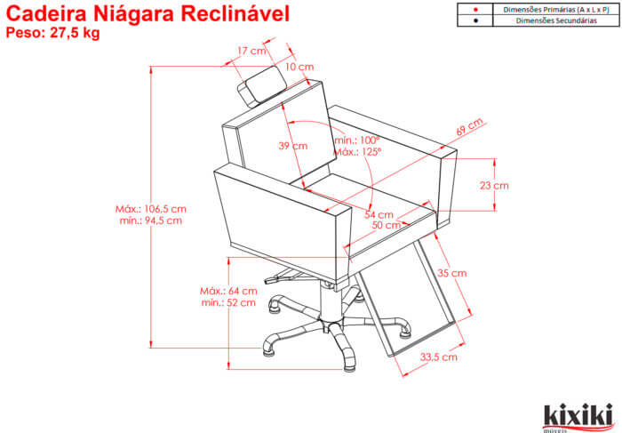 Cadeira Niagara Reclinavel Desenho Tecnico 1