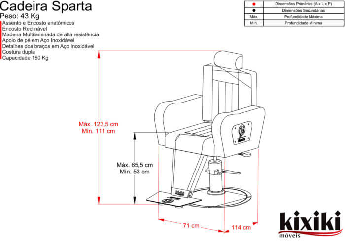 Cadeira Sparta Desenho tecnico 1