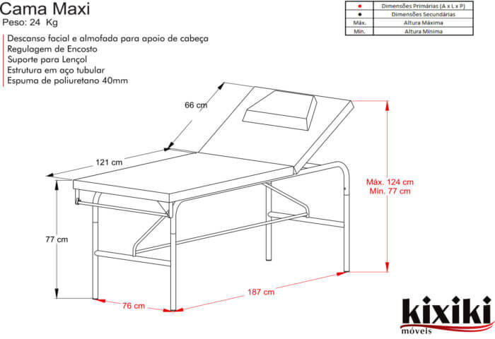 Cama Maxi Desenho tecnico