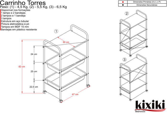 Carrinho Torres Desenho tecnico