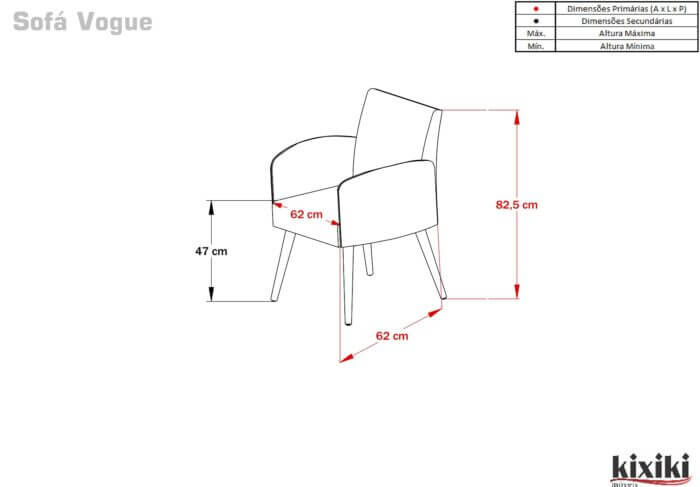 Desenho Tecnico Sofa Vogue 1