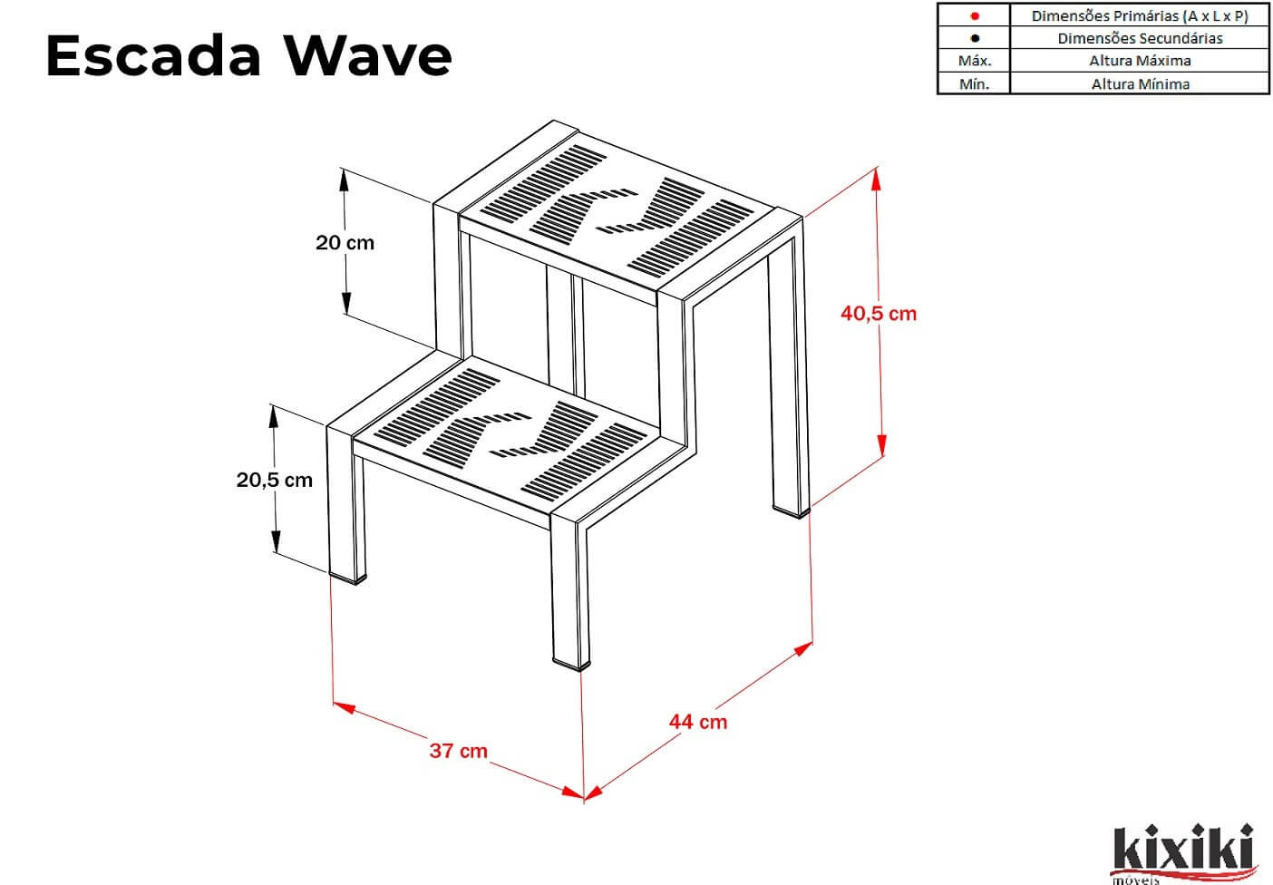 Escada Wave Desenho Tecnico