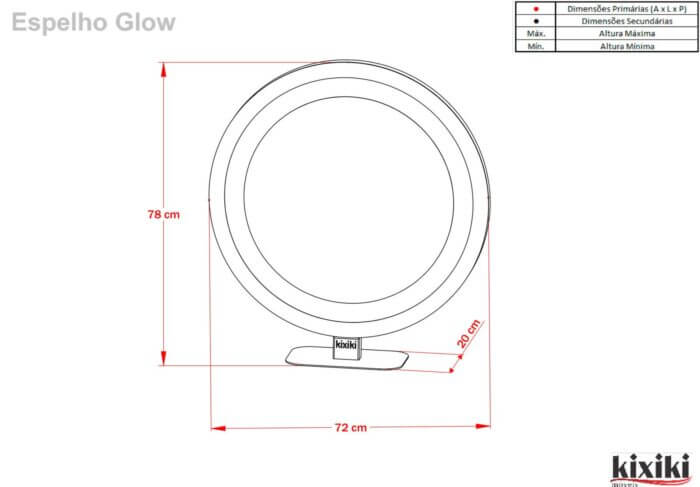 Espelho Glow Desenho Tecnico 1