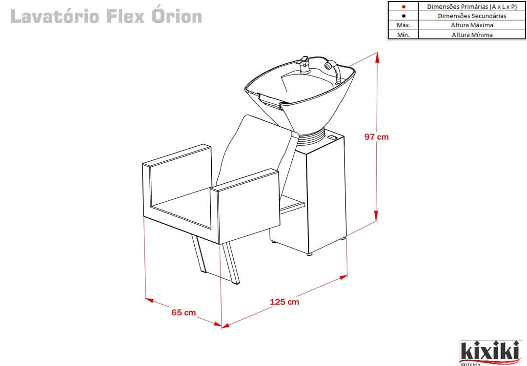 Desenho técnico Lavatório Flex Órion