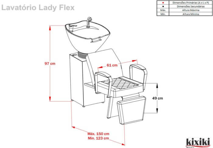 Lavatorio Flex Lady Desenho Tecnico 1