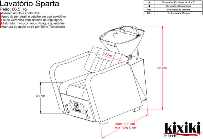 Lavatorio Sparta Desenho tecnico 1