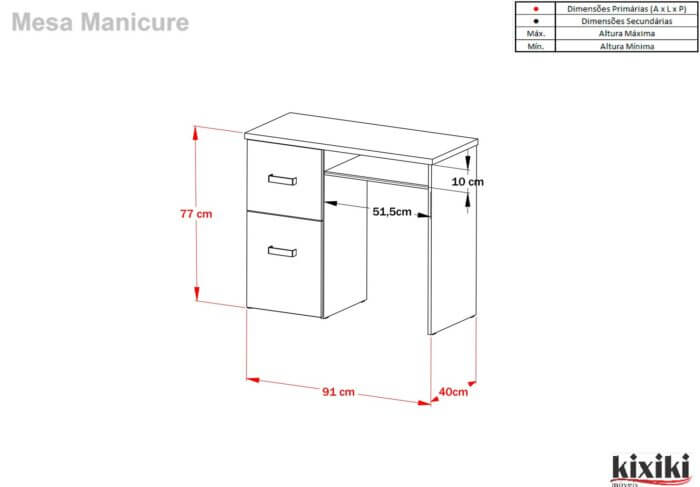 Mesa de Unha em Gel Desenho Tecnico 1