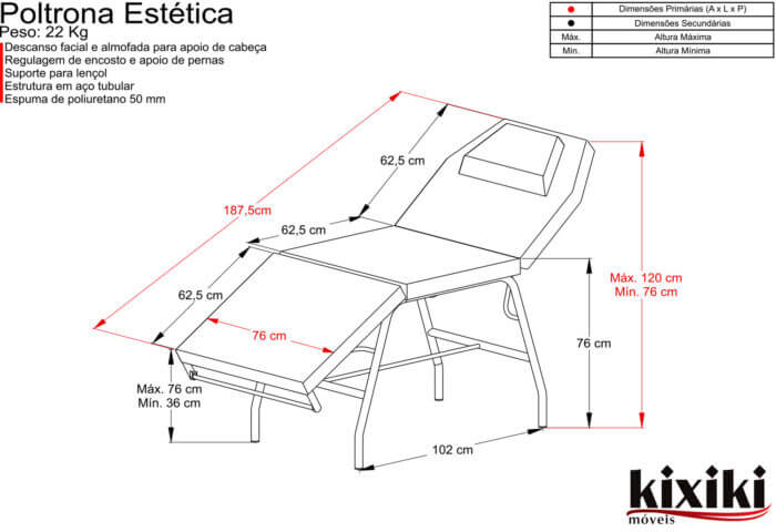 Poltrona Estetica Desenho tecnico 1