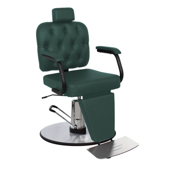 Cadeira Barber Boss Verde Fosco Base Premium