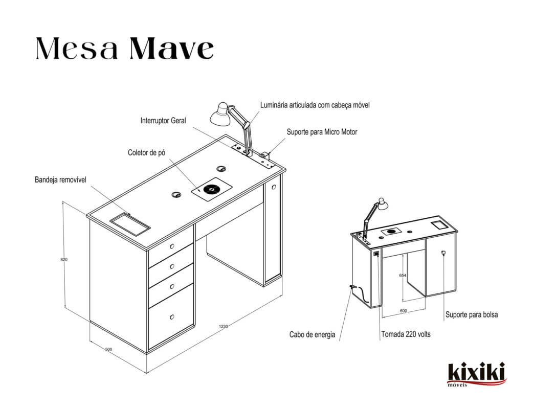 Desenho Tecnico Mesa Mave